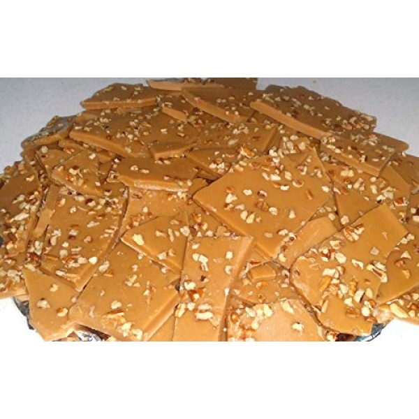 1 Pound - Home Made South Carolina's #1 Selling Certified Artisan Peanut Brittles Variety - Fat Mans Candies (Pecan Toffee)