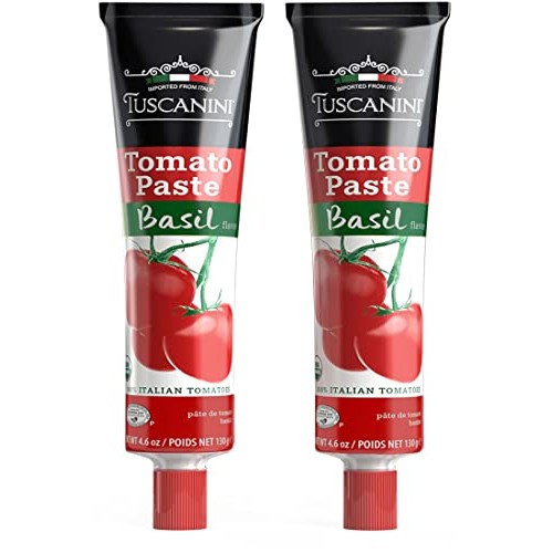 Tuscanini Italian Basil Tomato Paste, 4.5oz Tube 2 Pack | Made...