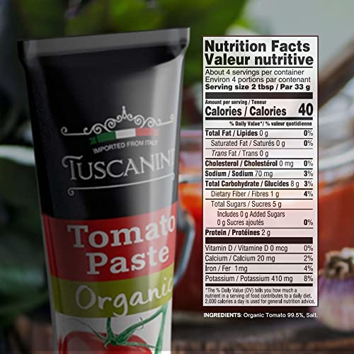 Tuscanini Organic Tomato Paste Tube 4.6oz 3 Pack | Double Conc...