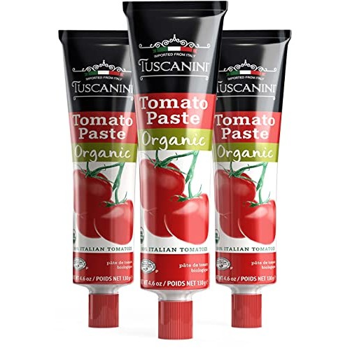 Tuscanini Organic Tomato Paste Tube 4.6oz 3 Pack | Double Conc...