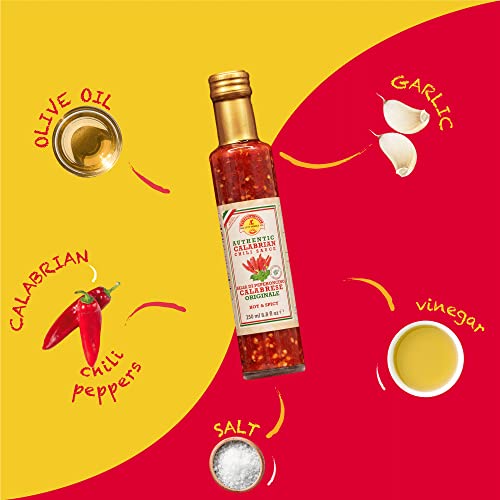 Calabrian Hot Sauce, Made with Calabrian Chili Peppers, Real Ing...