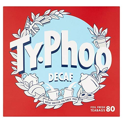 Typhoo Black Decaf Tea - Package Of 6 Boxes - 80 Teabags Each