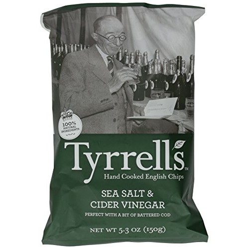 Tyrrells Crisps, Sea Salt And Cider Vinegar, 5.3 Ounce