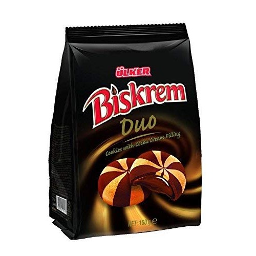 Biskrem Duo Cookies, Cocoa Cream Filled Cookie