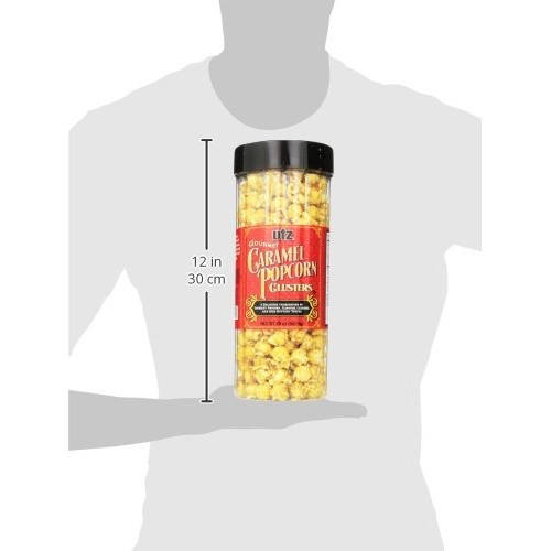 Utz Gourmet Popcorn Clusters, Caramel Nut Clusters - 19 Oz. Barr