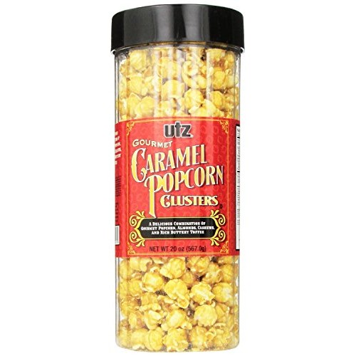 Utz Gourmet Popcorn Clusters, Caramel Nut Clusters - 19 Oz. Barr