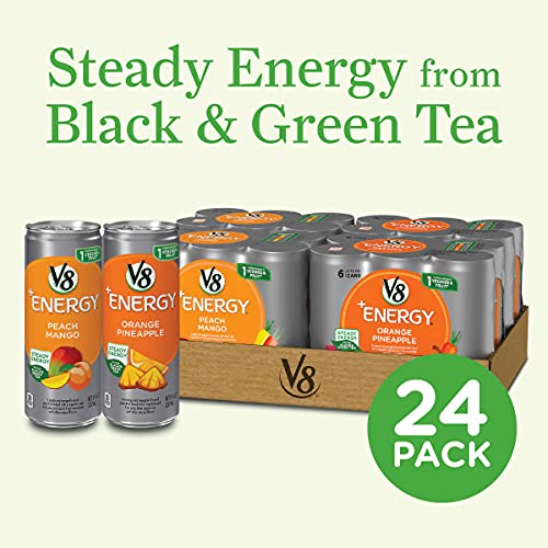 V8 +Energy Variety Pack, Healthy Energy Drink, Orange Pineapple