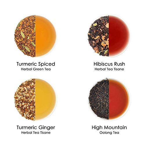 Assorted Loose Leaf Tea Sampler | 20 Teas, 100 Servings | Black,