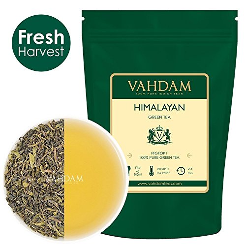 Vahdam, Green Tea Leaves From Himalayas 50 Cups, 100% Natural