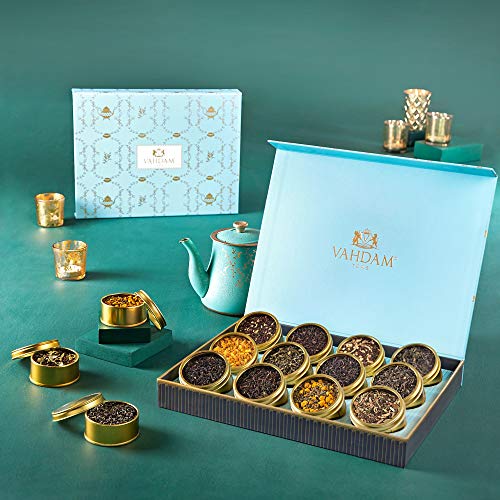 Vahdam, Assorted Tea Gift Set - Bloom, 12 Teas In A Tea Sampler