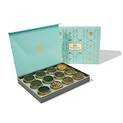 Vahdam, Assorted Tea Gift Set - Bloom, 12 Teas In A Tea Sampler