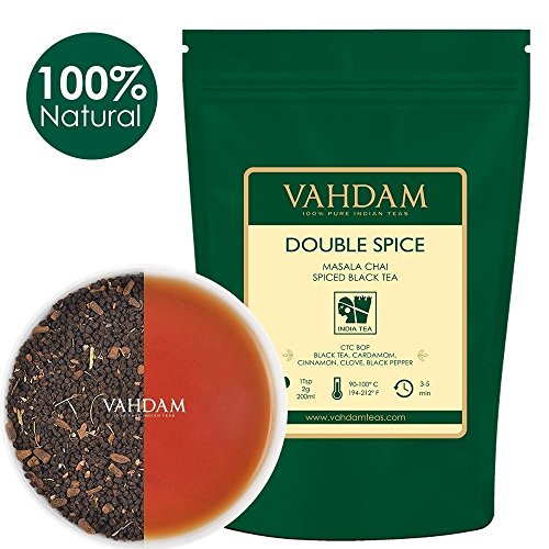 Vahdam, Double Spice Masala Chai Tea 100 Cups, Strong &Amp; Spicy,