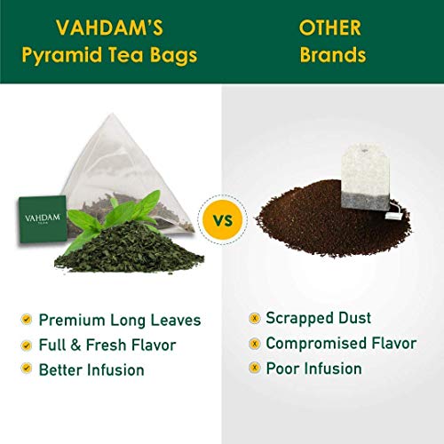 Vahdam, English Breakfast Tea 30 Pyramid Tea Bags| High Energy