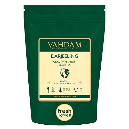 Vahdam, First Flush Darjeeling Tea -50 Cups 3.53Oz | Loose Lea