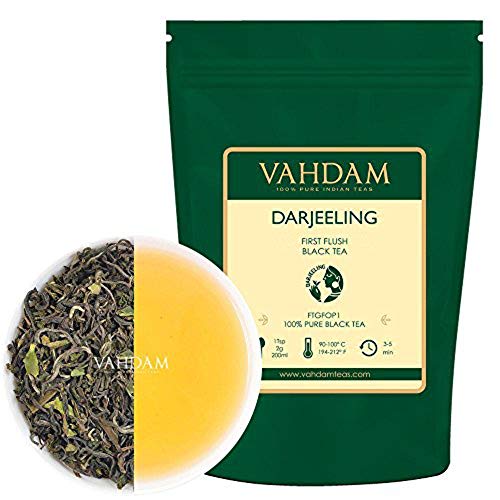 Vahdam, First Flush Darjeeling Tea -50 Cups 3.53Oz | Loose Lea