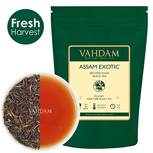 Vahdam, Fresh Harvest Assam Tea Leaves With Golden Tips, 3.53 Oz