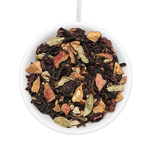 Vahdam, Hibiscus Flowers And Black Tea Loose Leaf 100 Cups | H