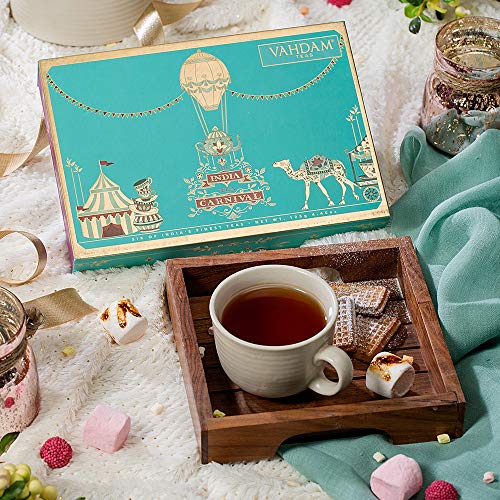 Vahdam, Indian Tea Carnival Gift Set - 6 Teas In Sampler Gift Bo