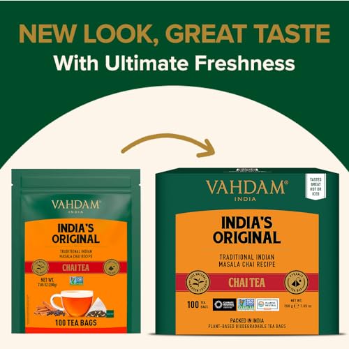 VAHDAM, Indias Original Masala Chai Tea Bags 100 Count Non GM...