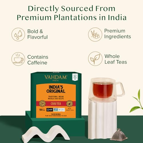 VAHDAM, Indias Original Masala Chai Tea Bags 100 Count Non GM...