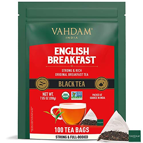 VAHDAM, Organic English Breakfast Tea 100 Tea Bags | HIGH ENER...