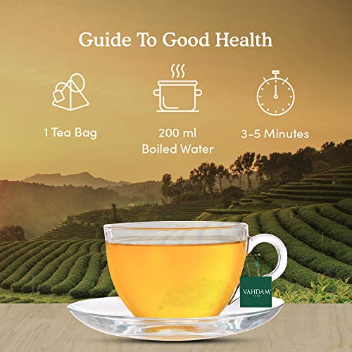 VAHDAM, Organic Green Tea Leaves from Himalayas 30 Pyramid Tea ...