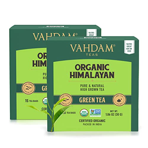 VAHDAM, Organic Green Tea Leaves from Himalayas 30 Pyramid Tea ...