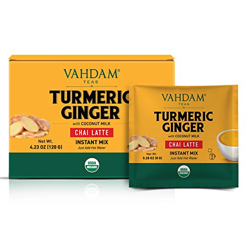 Vahdam, Organic Instant Masala Chai Latte Premix - Turmeric Ging