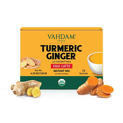 Vahdam, Organic Instant Masala Chai Latte Premix - Turmeric Ging