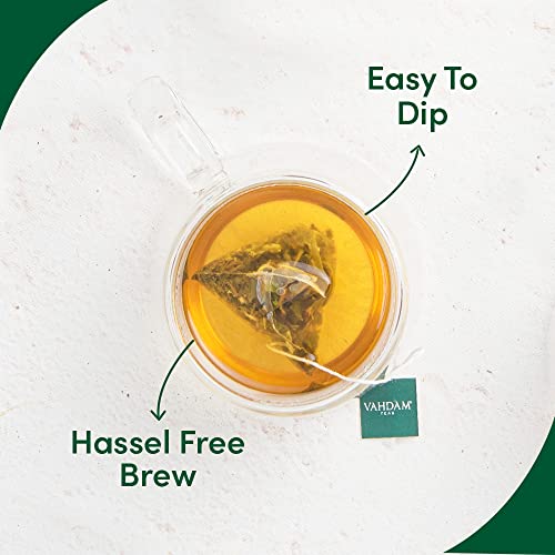 Vahdam, Organic Turmeric + Ginger Herbal Tea 100 Tea Bags | Pow