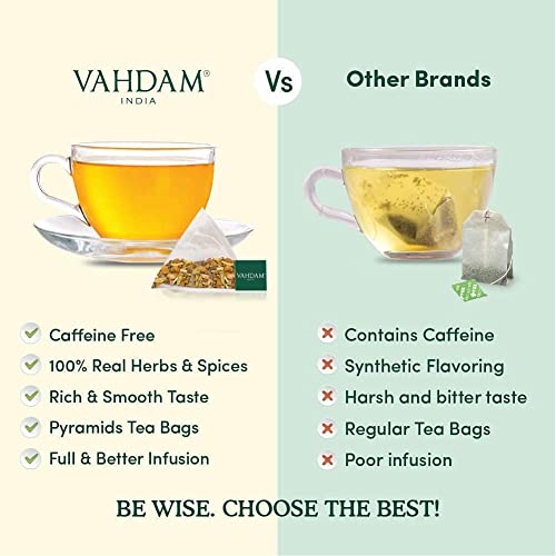 VAHDAM, Organic Turmeric Moringa Superfood Herbal Tea Bags 100 ...