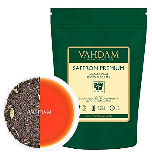 Vahdam, Saffron Tea Loose Leaf 50 Cups | 100% Natural Spices |