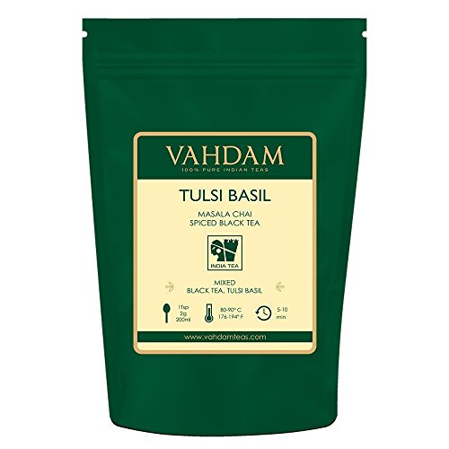 Vahdam, ​Tulsi Basil Masala Chai Tea 50 Cups | Holy Basil Tea