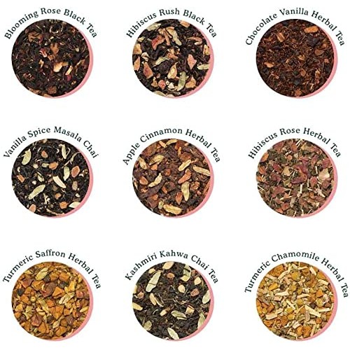 Vahdam, Weekend In Paris Tea Gift Sets | 9 Assorted Herbal Teas,