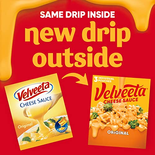 Velveeta Original Cheese Sauce 4 Oz Pouches, 3 Count