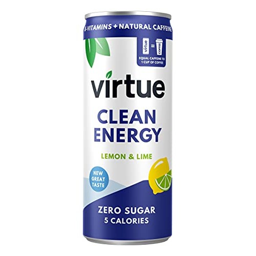 Virtue Clean Energy - Zero Sugar Natural Energy Drink, 12 Pack