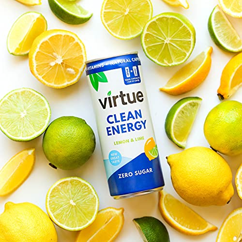 Virtue Clean Energy - Zero Sugar Natural Energy Drink, 12 Pack