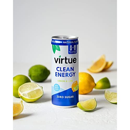 Virtue Clean Energy - Zero Sugar Natural Energy Drink, 12 Pack