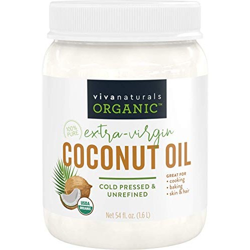 Viva Naturals Organic Extra Virgin Coconut Oil 54 Oz - Non-Gmo