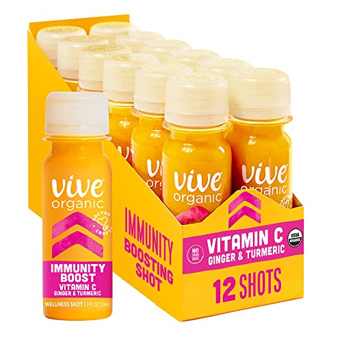 Vive Organic Vitamin C + Immune Support Shot, Cold-Pressed Turme...