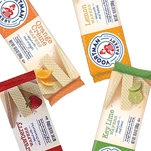 Voortman Bakery Wafers Variety Pack | Key Lime, Strawberry, Lemo...