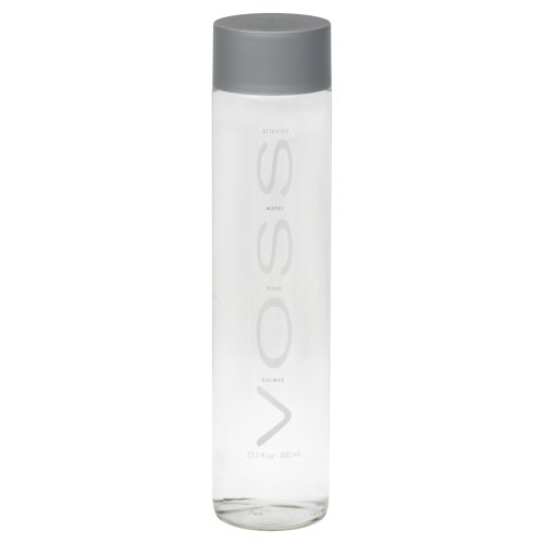 Voss Artesian Water Still Glass Bottles, 27.1-Ounce Pack of 6