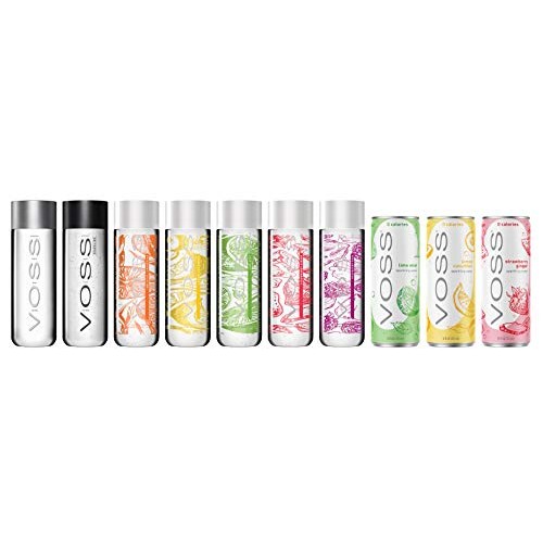 VOSS Water Flavored Sparkling Water, Lemon Cucumber, 330 ml Plas...