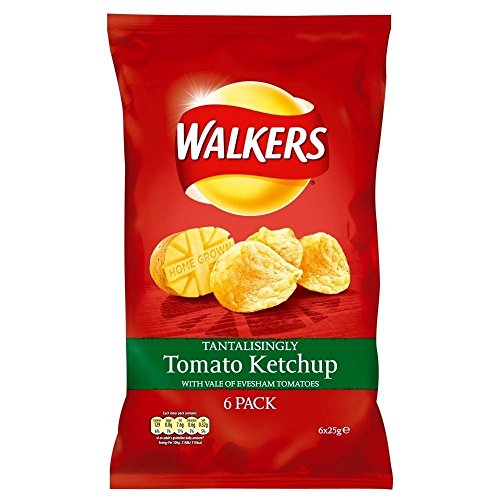 Walkers Crisps - Tomato Ketchup 6x25g - Pack of 2