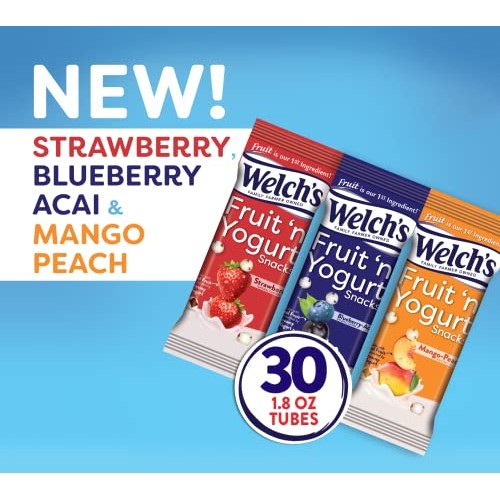 Welchs Fruit Snacks, Fruit N Yogurt Varitey Pack, Strawberry,