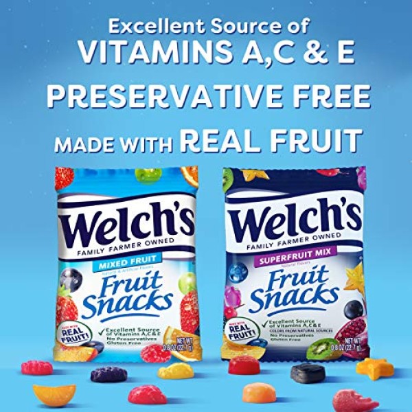 Welchs Fruit Snacks Mixed Fruit And Superfruit Bulk 7640