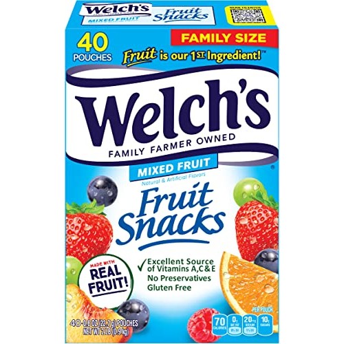 Welchs Fruit Snacks, Mixed Fruit, Gluten Free, Bulk Pack, Indiv...