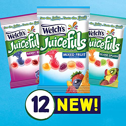 Welchs Juicefuls Juicy Fruit Snacks, Mixed Fruit, Berry Blast &...