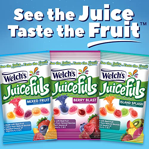 Welchs Juicefuls Juicy Fruit Snacks, Mixed Fruit, Berry Blast &...