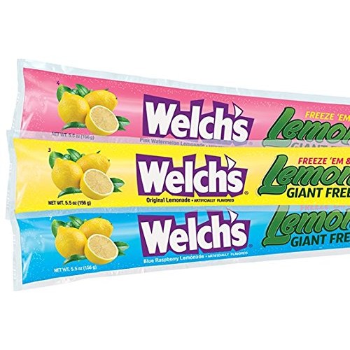 Welchs Lemonade Giant Freezer Pops Pack Of 27 5.5Oz Pops